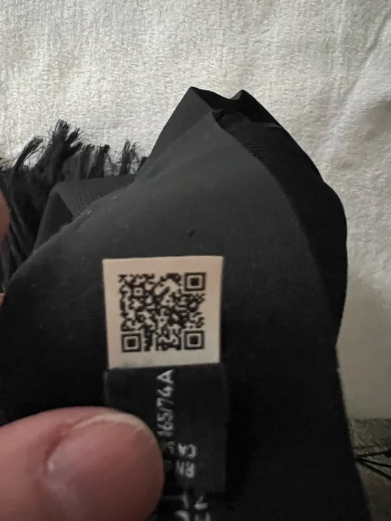 Ralph Lauren Black Ribbed Midi Skirt with Fringe Hem - Picture 6 of 11